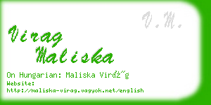 virag maliska business card